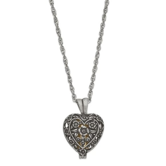 Always In My Heart Pet Memorial Ash Holder Locket Necklace - Picture 2 of 6